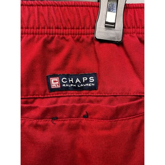 Chaps Ralph Lauren Shorts Mens XL red Blue Athletic Elastic Waist Pockets Preppy - Picture 6 of 8